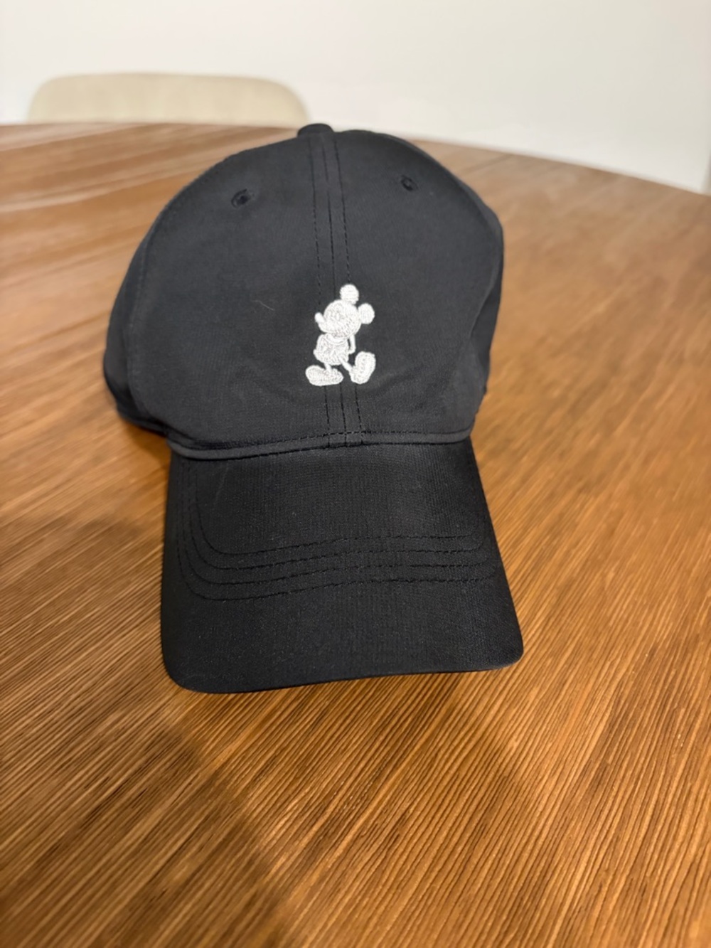 Black Nike Disney Baseball Cap with White Embroidered Cartoon Logo